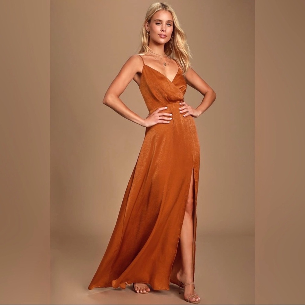 Lulu's Burnt Orange Constantine Dress